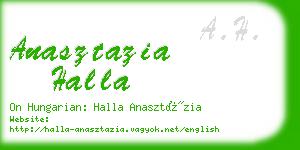 anasztazia halla business card